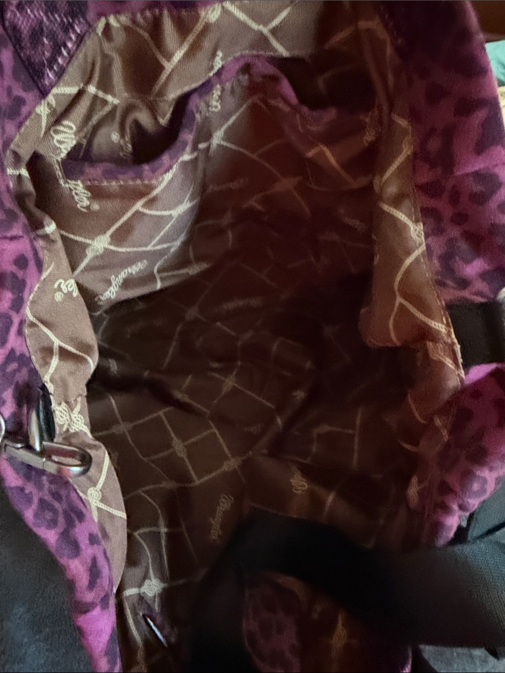 Wrangler Pink Leopard Print Tote with Embroidered Logo - Picture 5 of 6